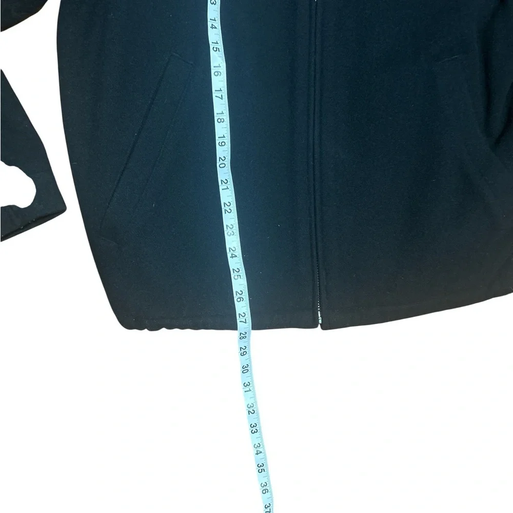 Polo Ralph Lauren Black Wool Bomber Jacket Mens L Minimalist Preppy